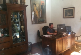 Arthur Mesa at his desk